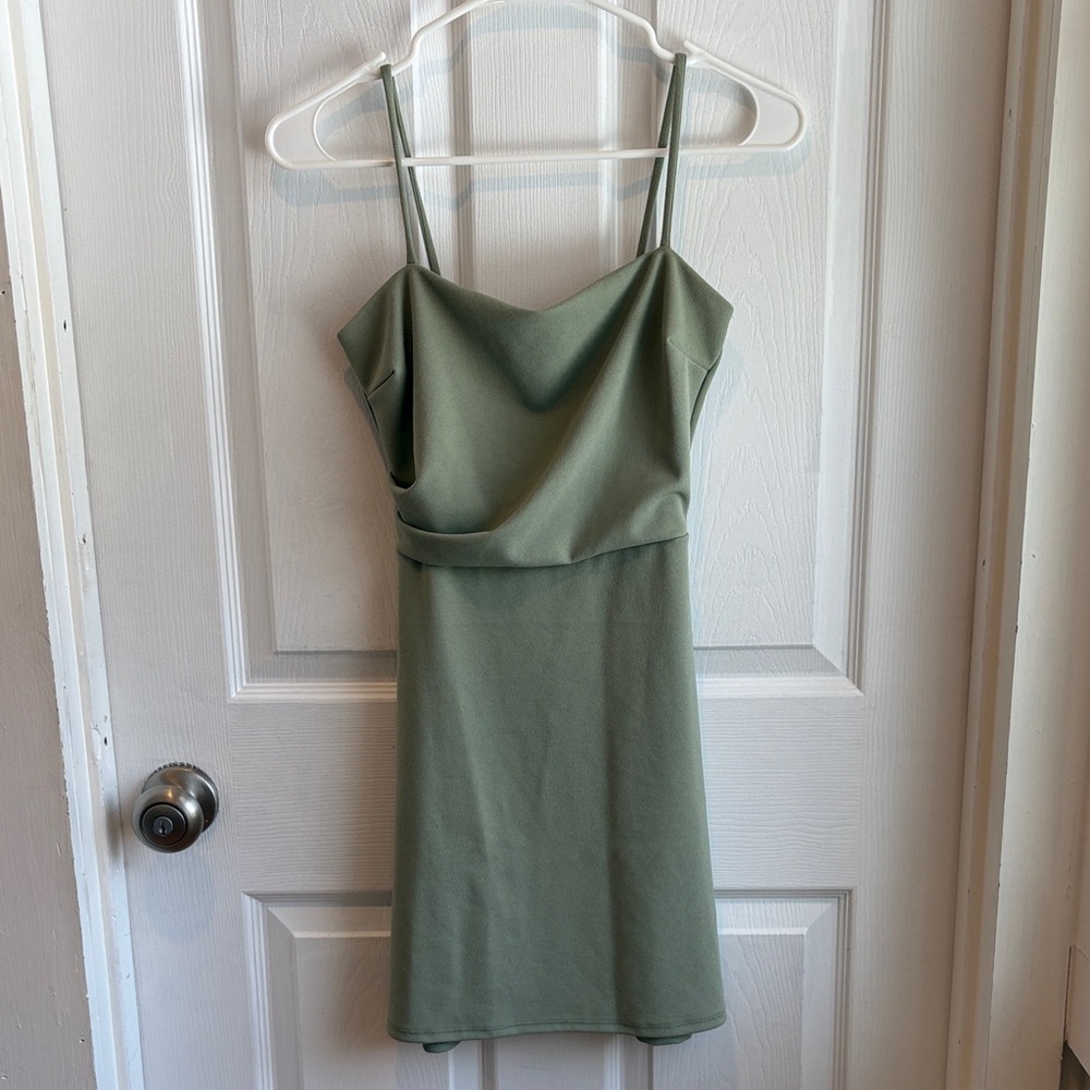 Windsor Sage Green Mini Dress